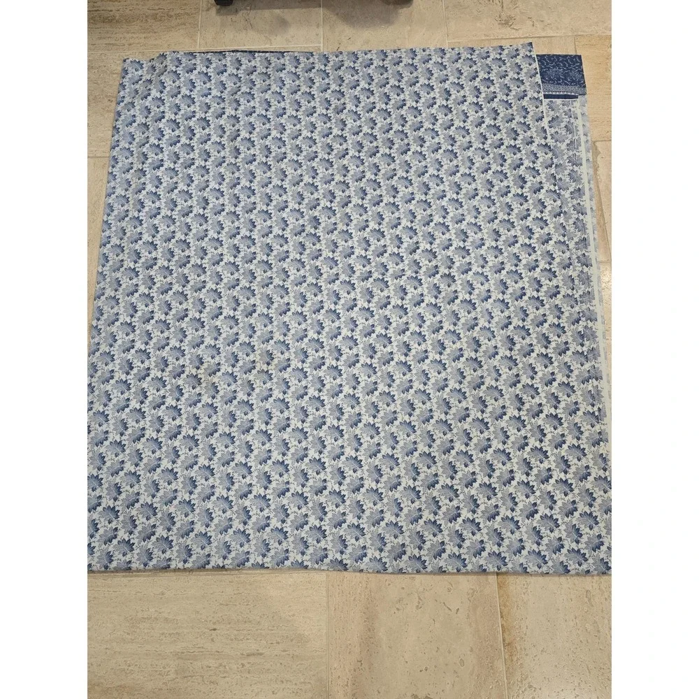 Vintage Springmade 80's‎ Double Bed Size Floral Flat Fitted Sheet Set Blue 54x76